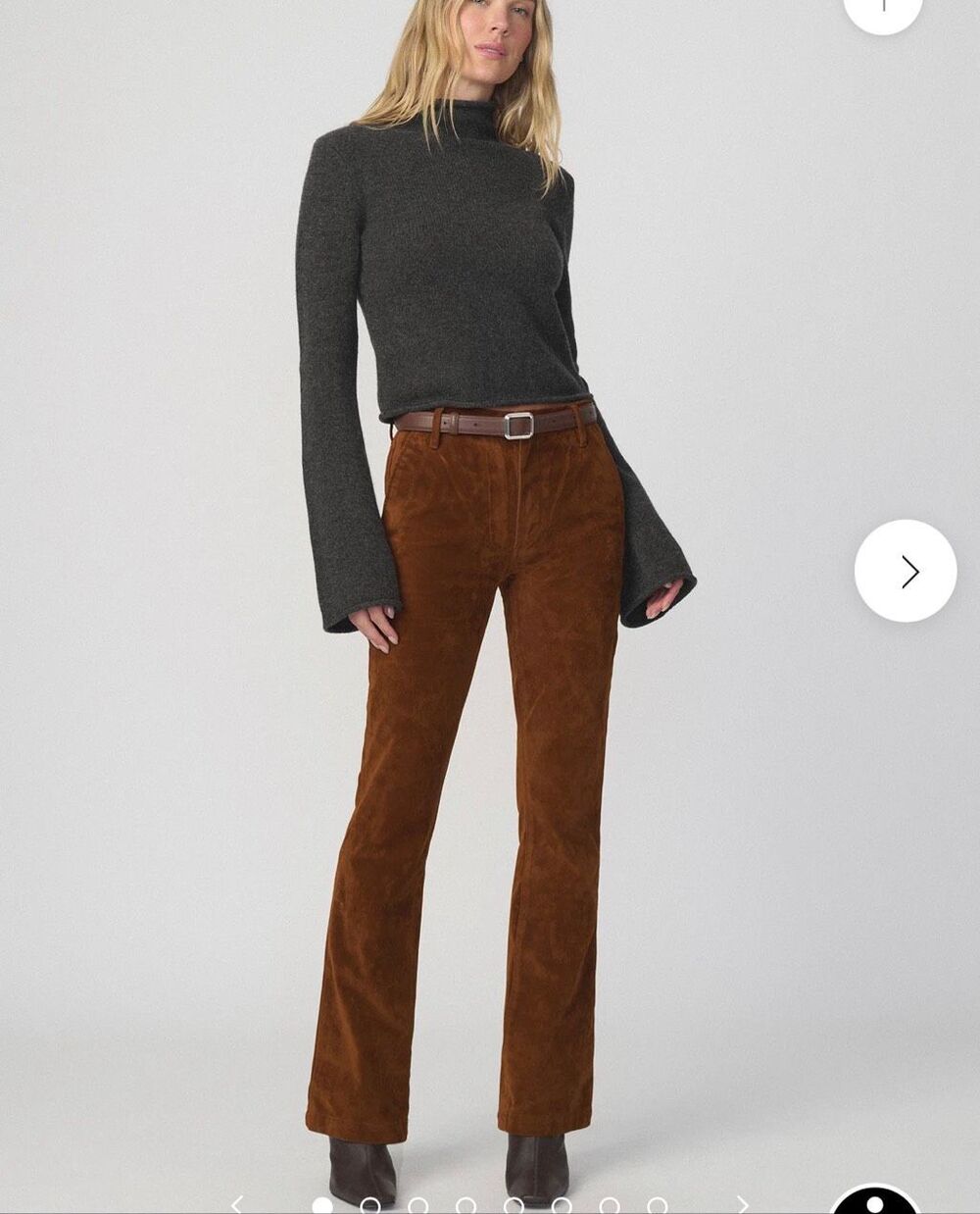 Joes Rust Brown Raw Hem Stretch Hugh Rose Jeans 27